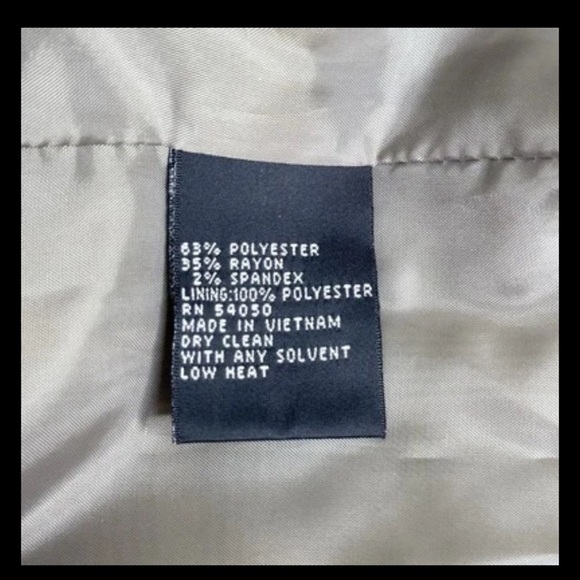 Vintage Kasper Women’s Plaid Pea Coat 16 Gray Yellow Green Belted Long Sleeves - Picture 8 of 11